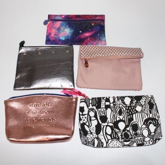 Ipsy Makeup Bags Super Cute Pack of 5 NWOT - Picture 2 of 3